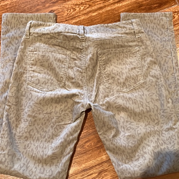 Gap 1969 Animal Print Corduroy Pants 27 real straight jeans NWOT tan & brown gap - Picture 5 of 5